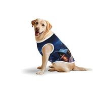 Village on a Snowy Day Dog Pure Cotton Tshirts for Medium & Large Dogs,Breathable Stretchy Tank Top Sleeveless Vest Tee Shirt