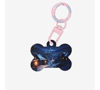 Village on a Snowy Day Dog Tags for Pets,Bone-Shaped Acrylic Pet ID Tags,Perfect for Small to Large Dogs and Cats,Cute & Functional