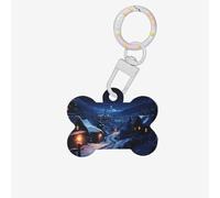 Village on a Snowy Day Dog Tags for Pets,Bone-Shaped Acrylic Pet ID Tags,Perfect for Small to Large Dogs and Cats,Cute & Functional