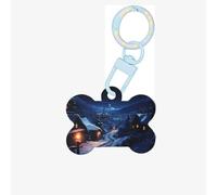 Village on a Snowy Day Dog Tags for Pets,Bone-Shaped Acrylic Pet ID Tags,Perfect for Small to Large Dogs and Cats,Cute & Functional