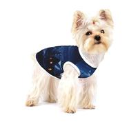 Village on a snowy day Small Cotton Dog Vest Breathable Adjustable Pet T Shirt for Small Dogs Cats - Full Print Summer Puppy Clothes