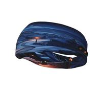 Village on a Snowy Day Sports Sweatband, Unisex Headbands for Men and Women,Stretchy, Breathable, and Moisture-Wicking
