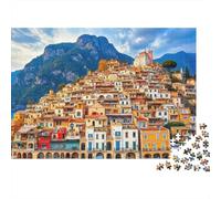 Village on Hillside 1000 Piece Extra-thick Cardboard Classic Jigsaw Puzzle Adult Jigsaws Brain Training Wall Decoration Gift Idea 70x50cm/1000pcs