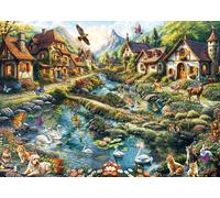 Village on the edge of the forest