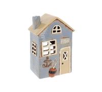 Village Pottery Beach House Tea Light Holder - Pale Blue