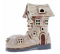 Village Pottery Beige Large Boot Tealight Holder