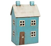 Village Pottery Blue House Tealight Holder
