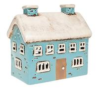 Village Pottery Blue House Tealight Holder