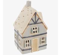 Village Pottery Blue Tudor House Tealight Candle Holder 350100