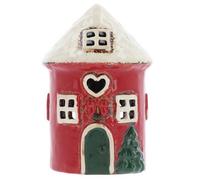 Village Pottery Christmas Mini Round House Tea Light Holder