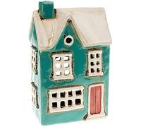Village Pottery Country House Teal House Candle & Tea Light Holder Gift Idea 310761 310761