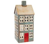 Village Pottery Extra Large Grey House Tealight Holder