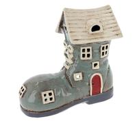 Village Pottery Grey Large Boot Tealight Holder