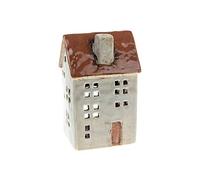 Village Pottery Joe Davies Town House Tealight Holder - Pale Grey JD310770