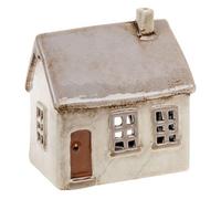 Village Pottery Light Grey House Tea Light Candle Holder