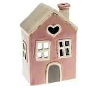 Village Pottery Small Pink House Heart Tealight Holder