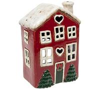 Village Pottery Snowy Christmas House Tealight Holder