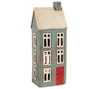 Village Pottery Tall Grey House Tealight Holder