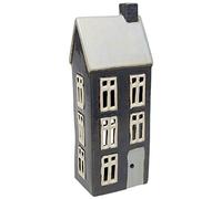 Village Pottery Tall Slate Blue House Tealight Holder