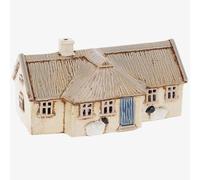 Village Pottery Thatched Roof Croft House Tealight Candle Holder 342592
