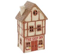 Village Pottery The Ship Inn Pub Tudor Style Ceramic Tealight Holder
