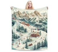 Village Under The Snow Mountain Blanket, Soft & Cozy for Adults & Kids, Unique Birthday Gift Blanket, Perfect Home Decor Blanket, Ideal for Couch, Bed, Office, Travel, All-Season, 40"x50"