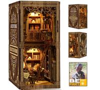 Villageboom Book Nook LED Lights Kit - DIY Miniature Library Old Books - 3D Wooden Construction Kit for Bookshelf Decoration - Gift Idea for Adults & Children (Old Books Library)