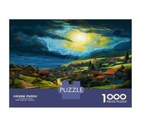 Villages 1000 Piece Jigsaws with Precision Cut Personalised Jigsaws Sunny Path As A Party Puzzle Game for Social Gatherings 70x50cm/1000pcs