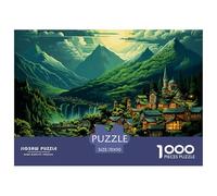 Villages 1000 Piece 。 Puzzles for Adults -Strange Town- Family Fun 。s Puzzles 1000 Pieces for Adults Gifts 70x50cm/1000pcs