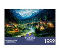 Villages Jigsaw Puzzles Great Gift for Adults 1000 Piece Fun Challenging Home DecoRation Brainteasing Hamlet Jigsaw Puzzle for Adults 38x26cm/1000pcs