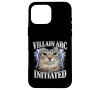 Villain Arc Cat Meme Funny Design Case for iPhone 16 Pro Max