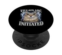 Villain Arc Cat Meme Funny Design PopSockets Adhesive PopGrip