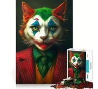 Villain Cat 1000 Pieces Puzzles for Teenagers Mind Boost Fun High Accuracy Cutting Craft Calming Mental Break Activity (38x52cm)