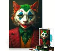 Villain Cat Jigsaw Puzzles 1000 Pieces Focus Boost Fun Laser Cut for Flawless Fit Bonding Activity for Loved Ones (50x75cm)