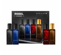 Villain Rebel Luxury Gift Hamper for Men EDP Pocket Perfume for Man | Long Lasting Smell 4x20ml | All-Day & All Occasions Fragrances Combo Perfume Set | Eau De Parfum for Birthday, Wedding Gift for