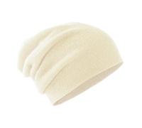 Villand 100% Cashmere Beanie for Women and Men with Gift Box, Double-Layered Cashmere Knitted Hat, Oversized Winter Ski Cap (Undyed Beige)