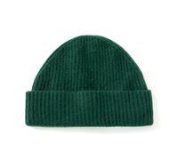 Villand 100% Cashmere Ribbed Cuffed Hat for Men, Ultra-Soft Men's Pure Cashmere Winter Ski Beanie (Green)