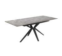 villanova sintered ceramic extending dining table in gloss grey