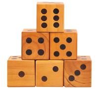 villanova wooden 6 piece giant dice in natural