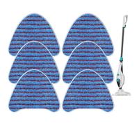 VILLAPOOL Pads Compatible with Vax Steam Mop, Vax Steam Cleaner Pads S85-CM, S86-SF-CC, S86-SF-C, S85-SF-R, Wet/dry Reusable Floor Mop Steamer pads, 6 Pack Replacement for 1-1-132319-00,2-Fibre,