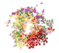 VILLCASE 1 Box 12 Grids Colorful 3d Polymer Clay Fruit Slices Nail Art Stickers Plastic Decorations for DIY Nail Art and Phone Cases to Adhere Well and Enhance Beauty