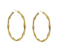 VILLCASE 1 Pair Bamboo Joint Earrings Gold-Tone Silver Needle, Lightweight Bamboo Earrings Ear Accessories for Women, Elegant Ear Ornament Suitable for Daily Wear