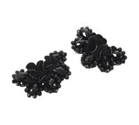 VILLCASE 1 Pair Crystal Shoe Jewelry Clips with Easy Application and Clip-on Design, Elegant Black Shoe Decoration Charms for Women, for Weddings and Parties