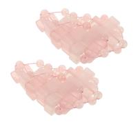 VILLCASE 1 Pair Rose Quartz Heart-shaped Crystal Stone Eye Mask for Relaxing Eyes and Isolating Light for Spa and Travel Use