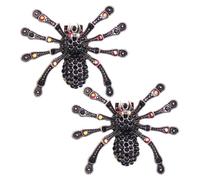 VILLCASE 1 Pair Spider Shoe Clips for Flats and Pumps, Black Alloy Shoe Decoration Charms Secure Fit and Reusable Design, Elegant and Shiny Bling Accessory for Christmas Or Mother's Day