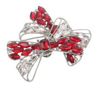VILLCASE 1 Pair Womens Decorative Shoe Clips with Sparkling Rhinestone Bowknot Design, Sturdy Alloy and Glass Stones Material, for Heels and Dress Shoes at Weddings and Parties