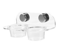 VILLCASE 1 Reptile Magnetic Feeding Bowl Acrylic and Plastic Gecko Feeder Ledge Silver Secure Magnetic Attachment Dual Functionality for Pet Owners