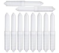 VILLCASE 10-pack Plastic Toilet Paper Roller, Spring-loaded Bathroom Paper Holder Replacement, Universal Fit for All Styles, White