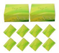 VILLCASE 10 Packs Bamboo Pulp Extraction Type Papers Natural Light Yellow Travel Napkins Practical Tissue Paper for Outdoor Camping and Home Use