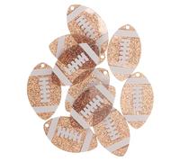 VILLCASE 10 Pcs Acrylic Rugby Charms for Jewelry Making Sports Ball Pendant Charms DIY Earrings Making Small Delicate Design Double Sided